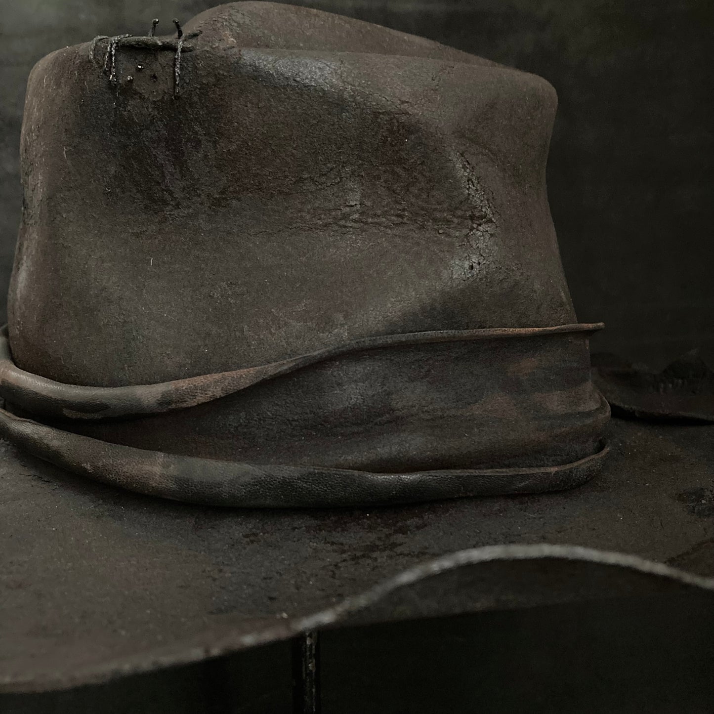 Charcoal perforated crash hat