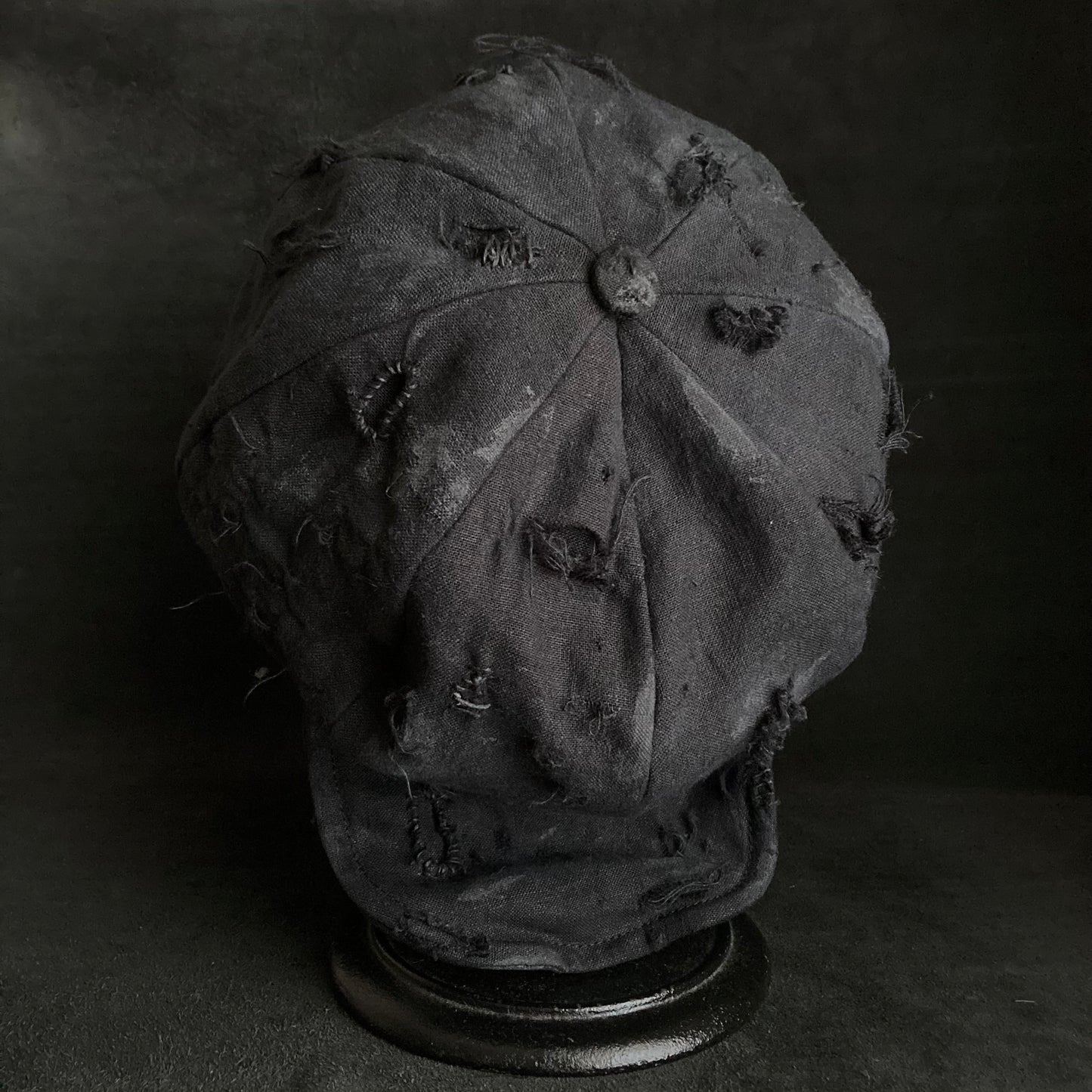 Black linen damage  casquette