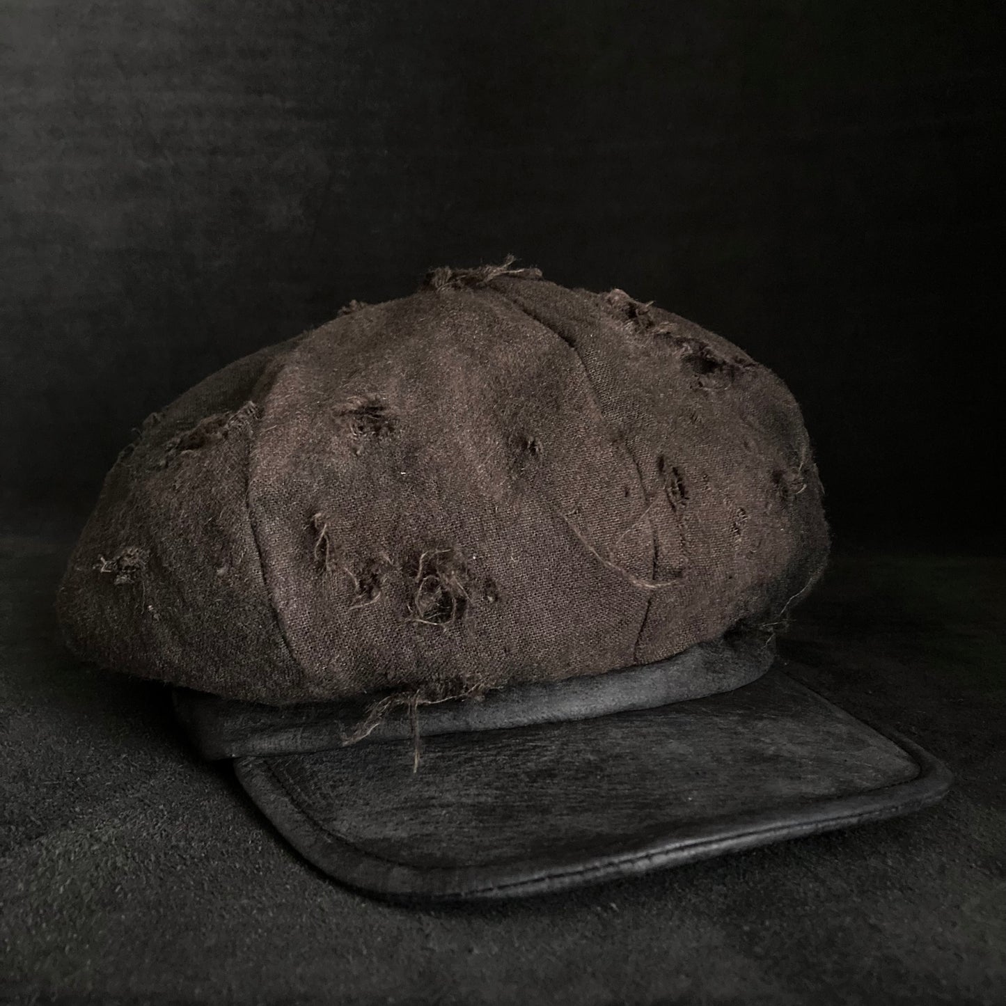 Cloudy dyeing damage cotton linen casquette