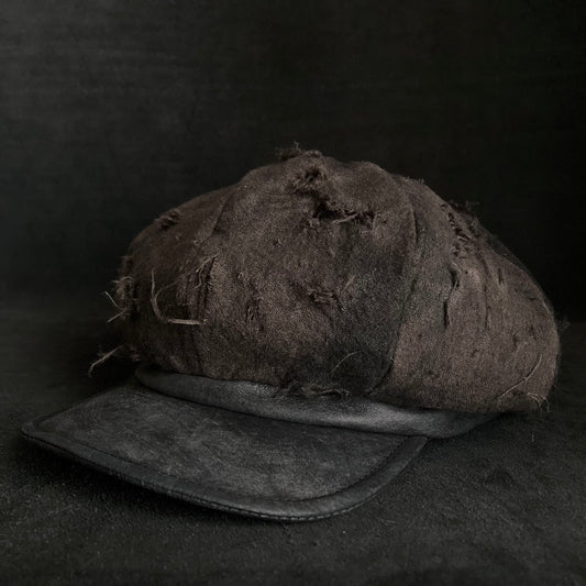 Cloudy dyeing damage cotton linen casquette