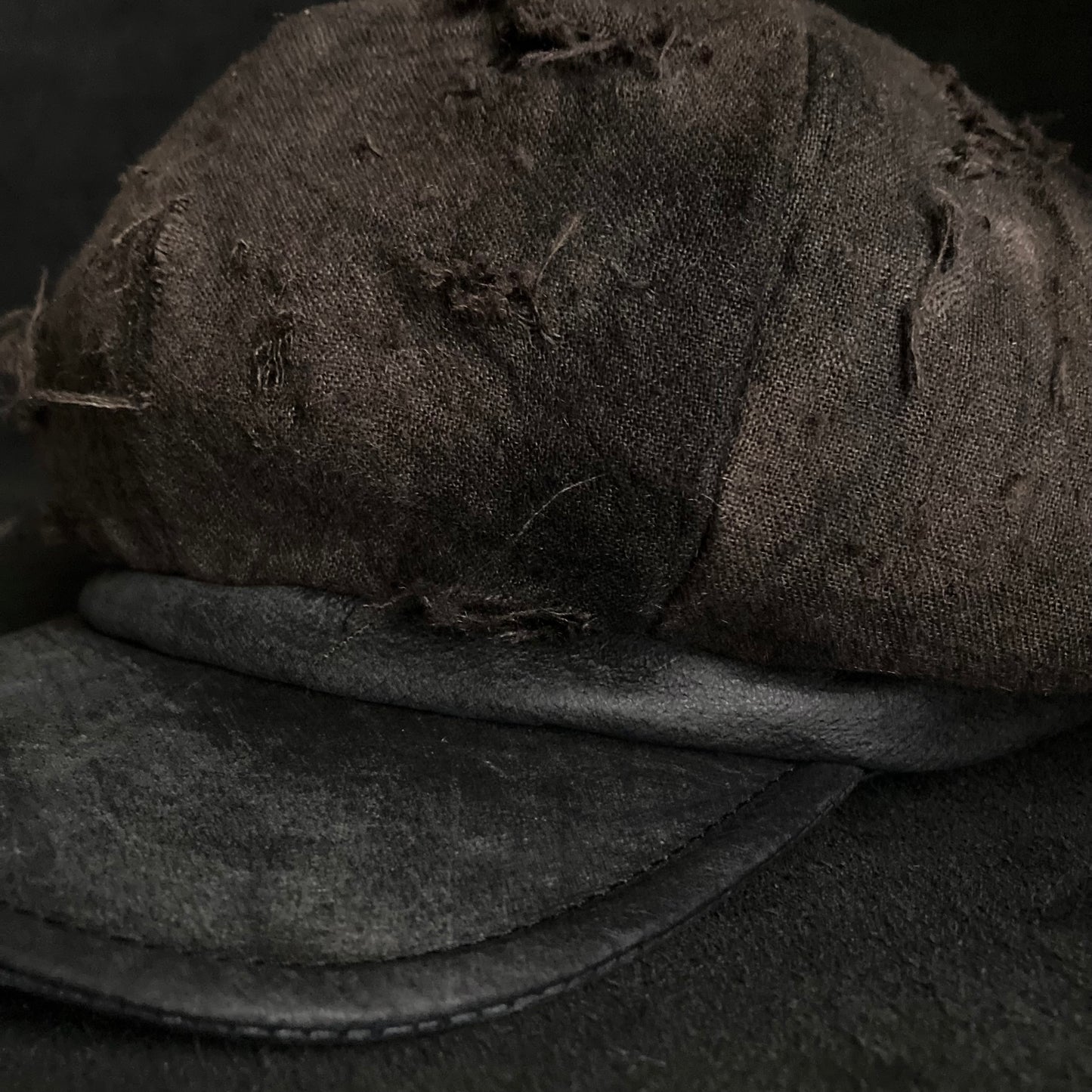 Cloudy dyeing damage cotton linen casquette