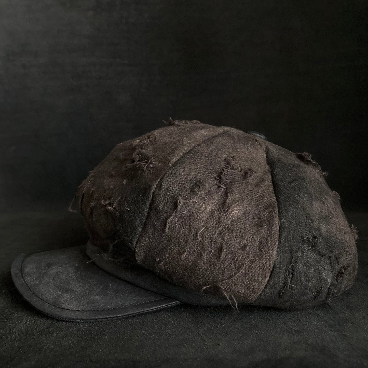 Cloudy dyeing damage cotton linen casquette