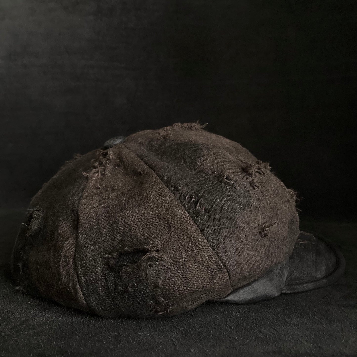 Cloudy dyeing damage cotton linen casquette