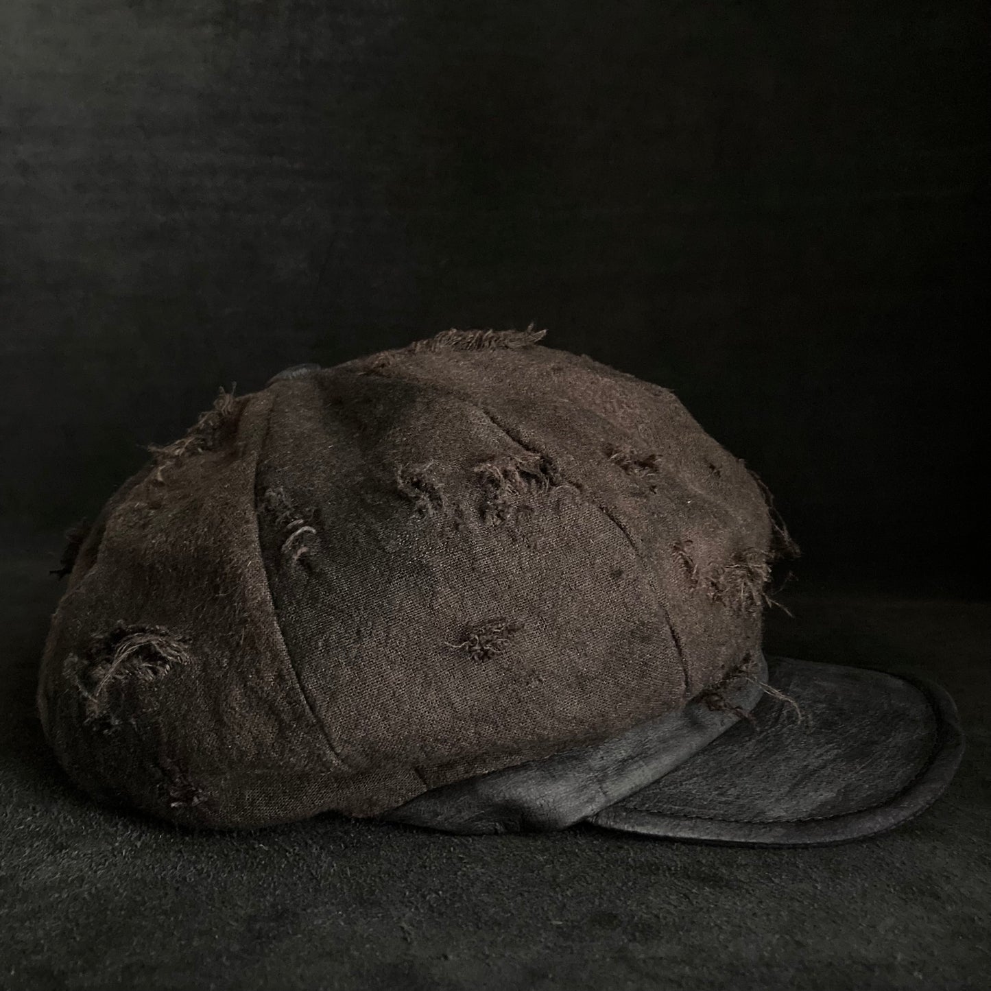 Cloudy dyeing damage cotton linen casquette