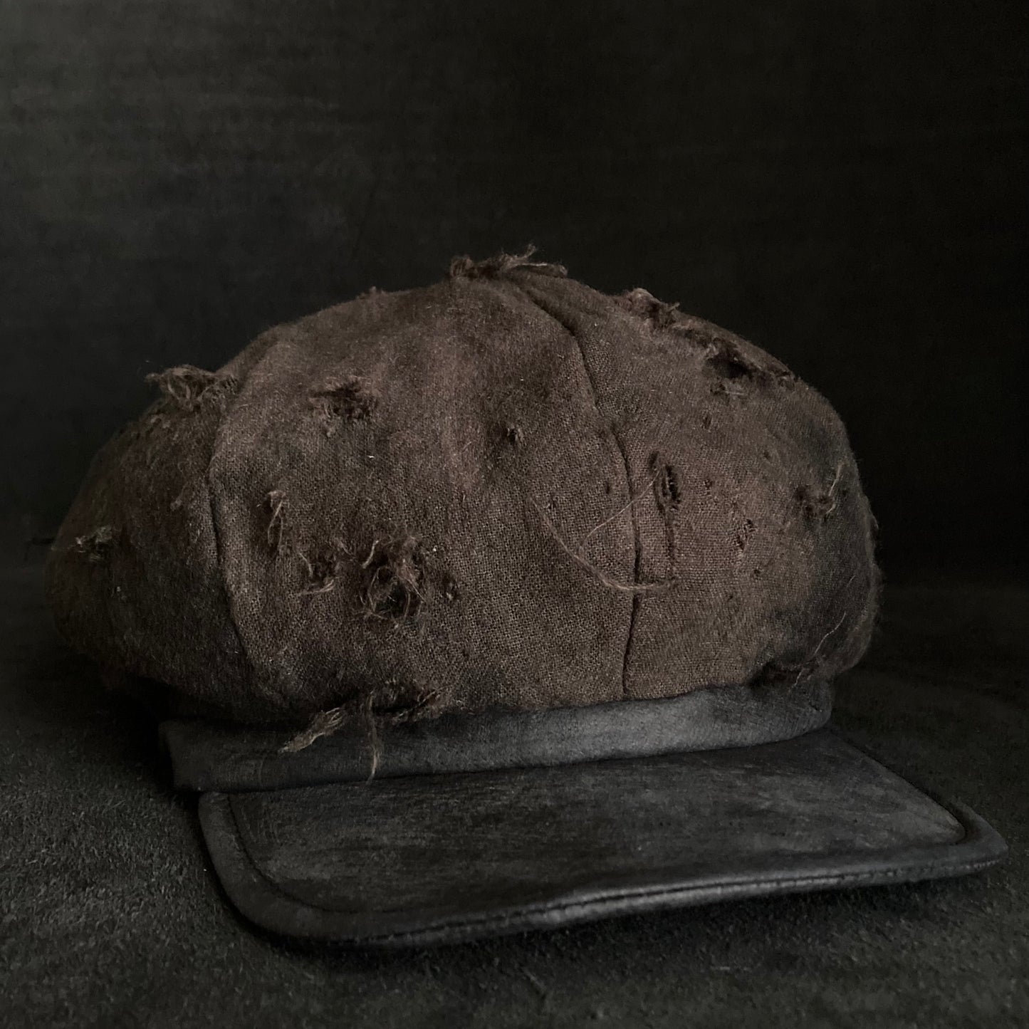 Cloudy dyeing damage cotton linen casquette