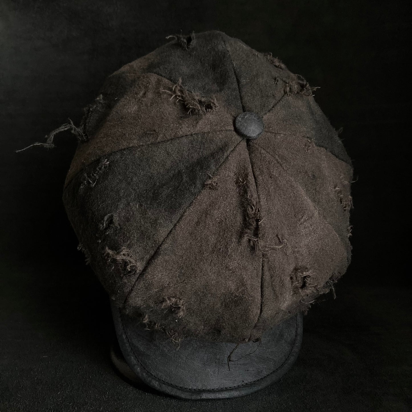 Cloudy dyeing damage cotton linen casquette