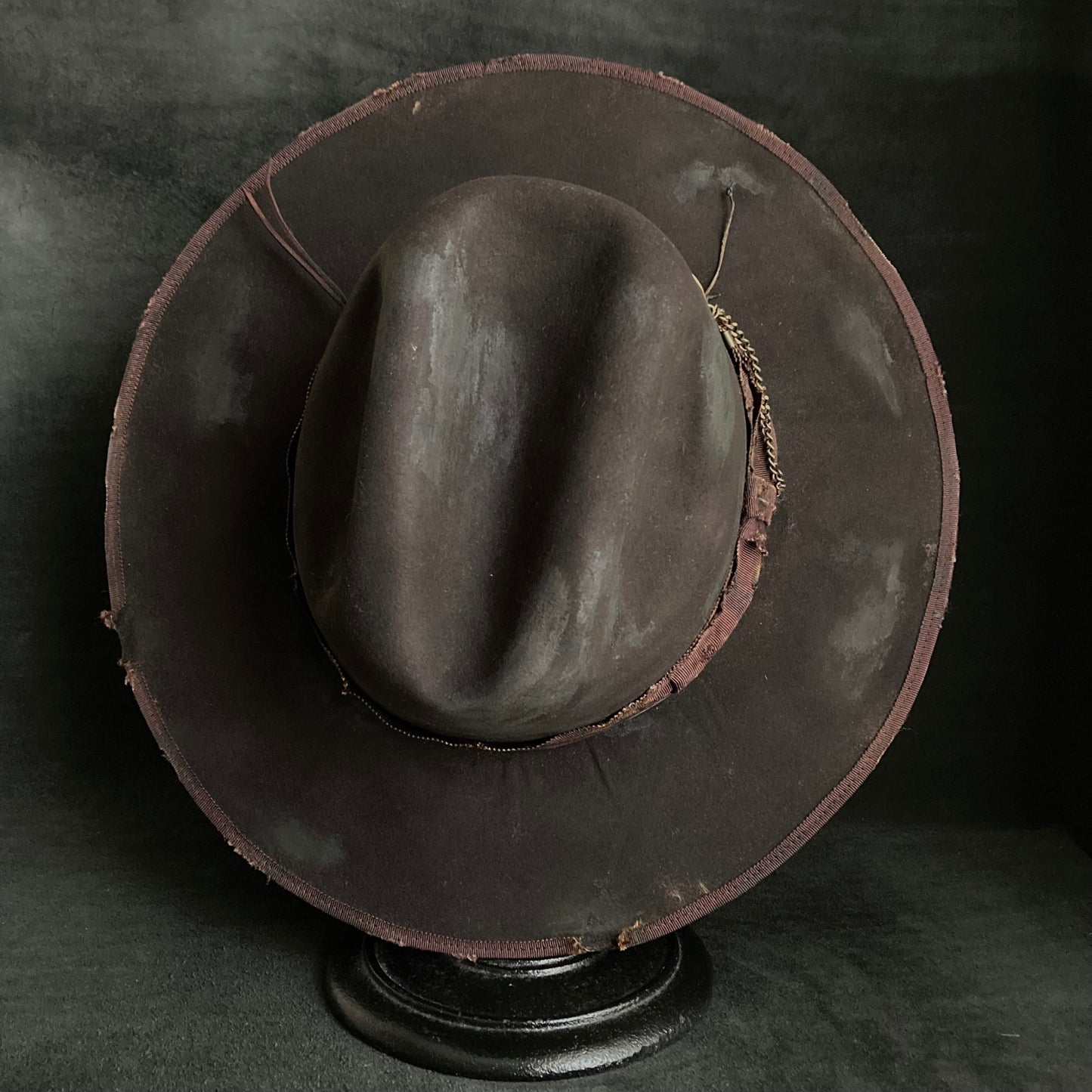 Dark brown beaver anchor western hat