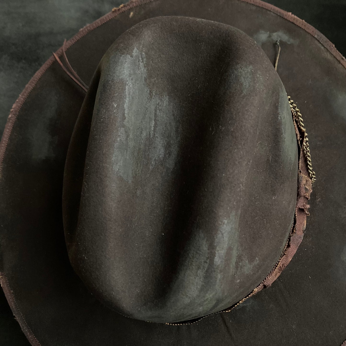 Dark brown beaver anchor western hat