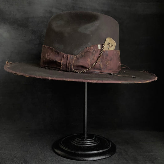 Dark brown beaver anchor western hat