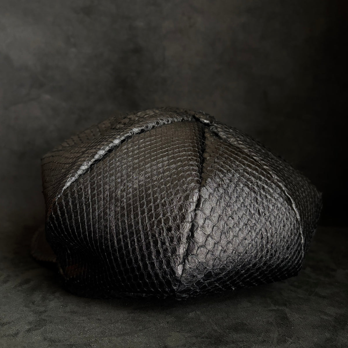 Reserved item (Snake black leather casquette )