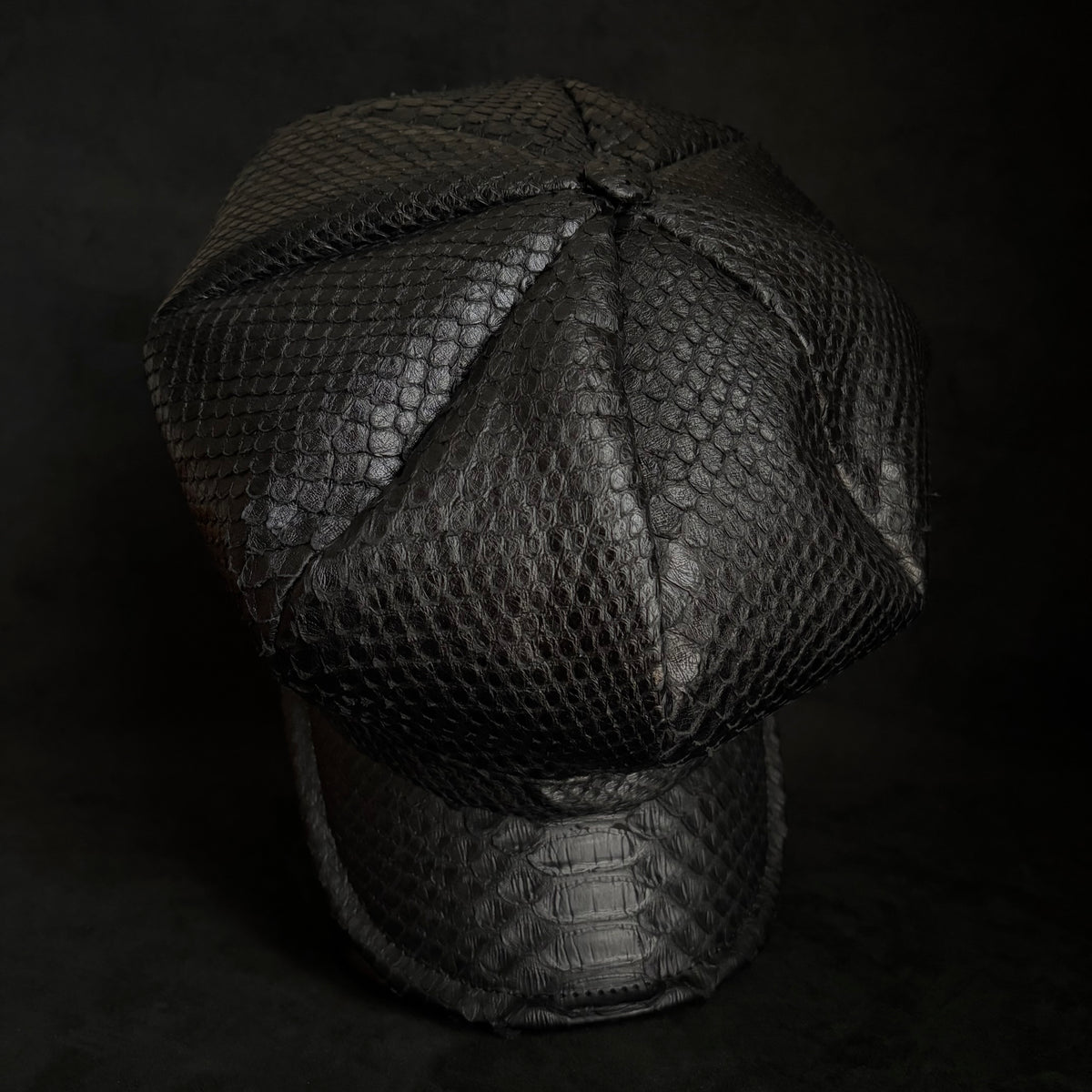 Reserved item (Snake black leather casquette )