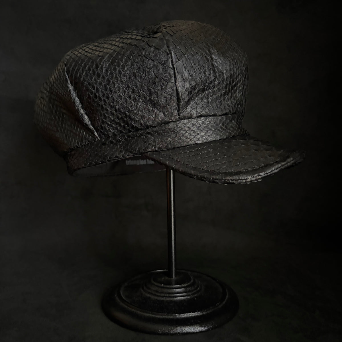 Reserved item (Snake black leather casquette )