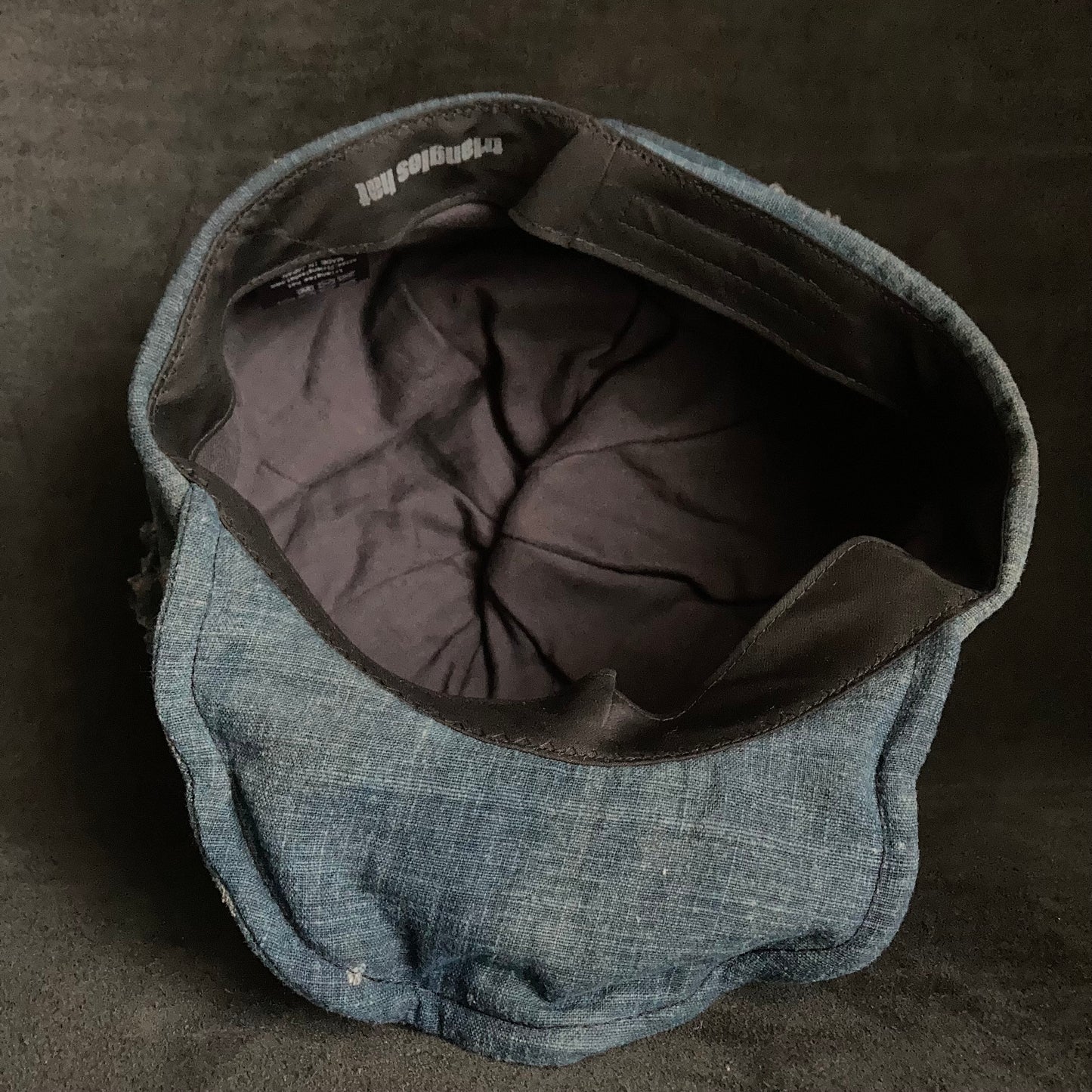 Indigo sashiko damage casquette