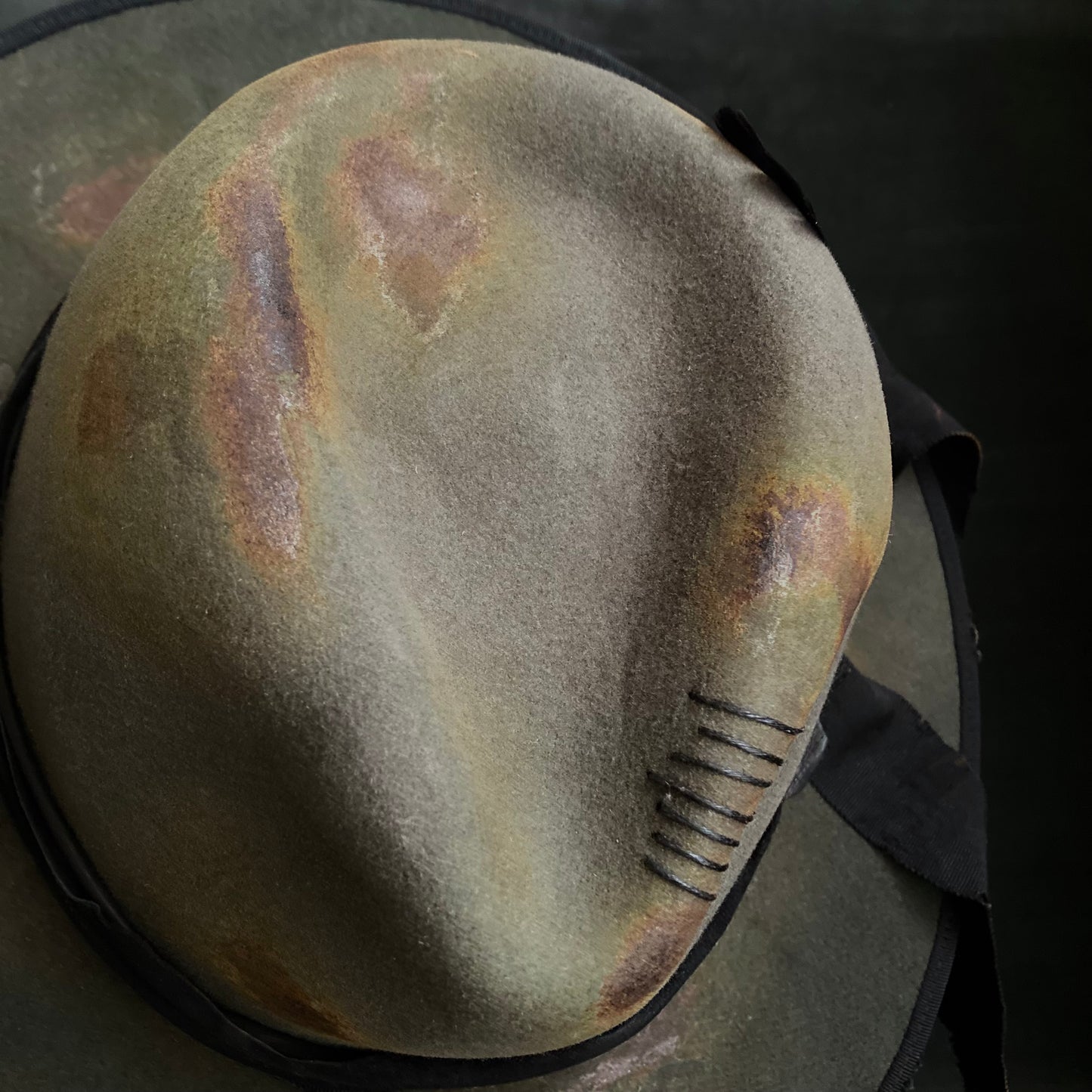 Damage quiet gray fedora hat