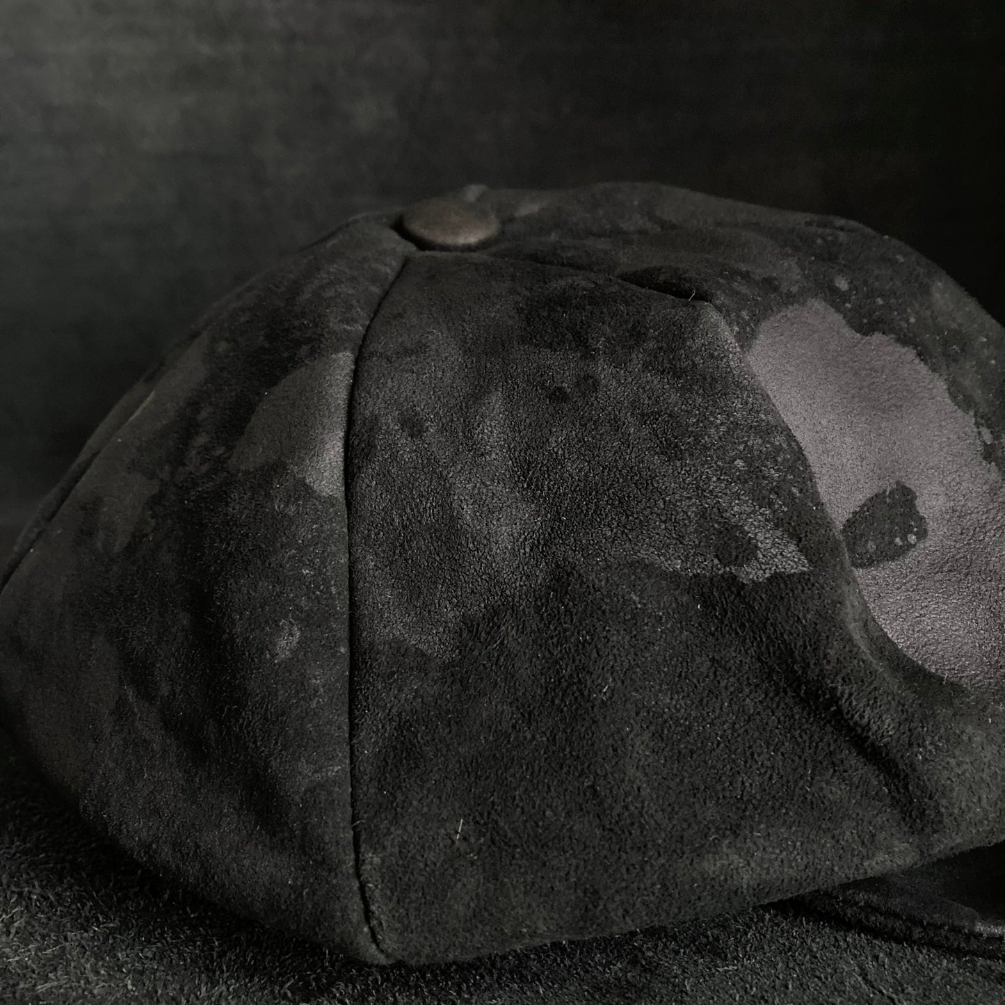 Black  bleached solid casquette