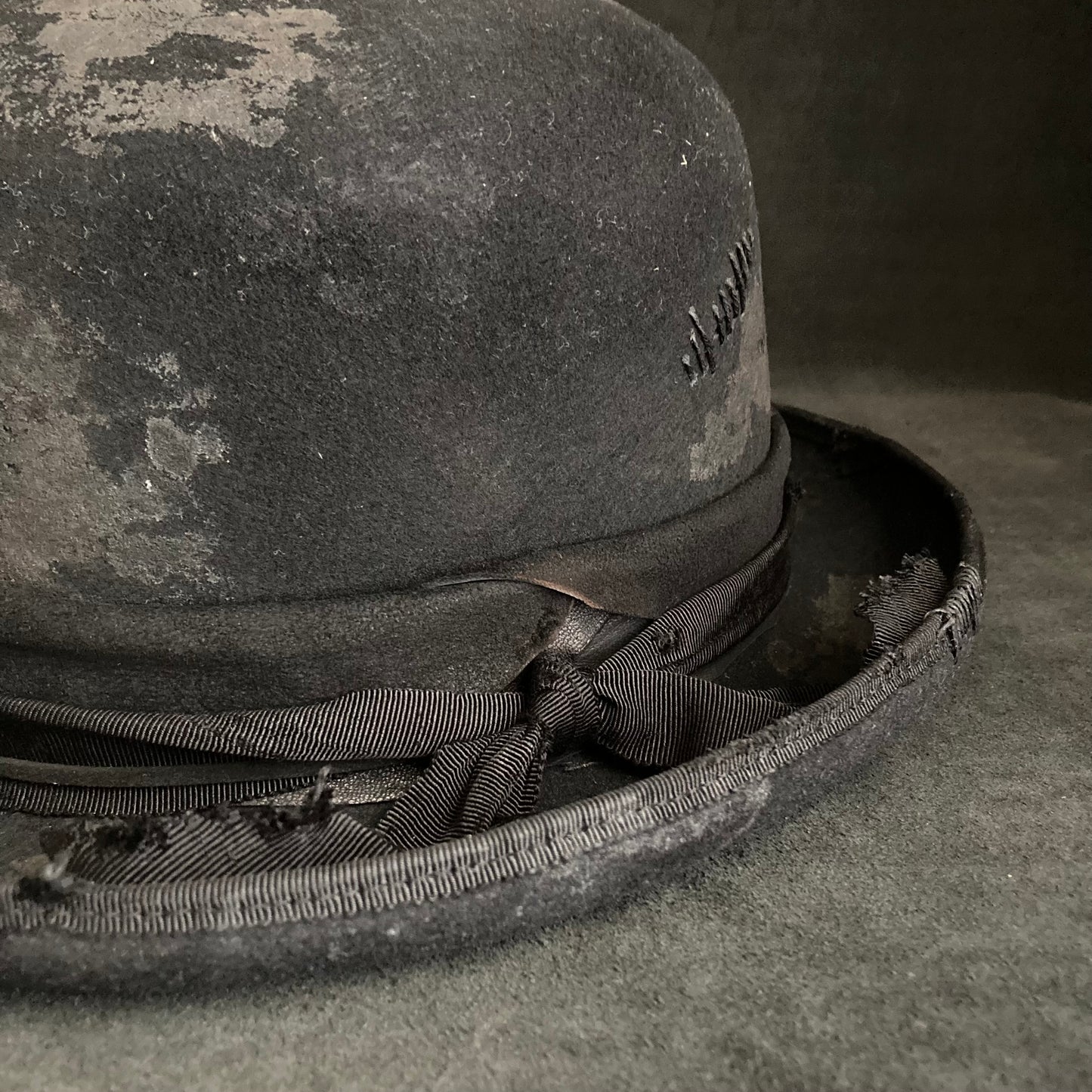 Black stone bowler hat