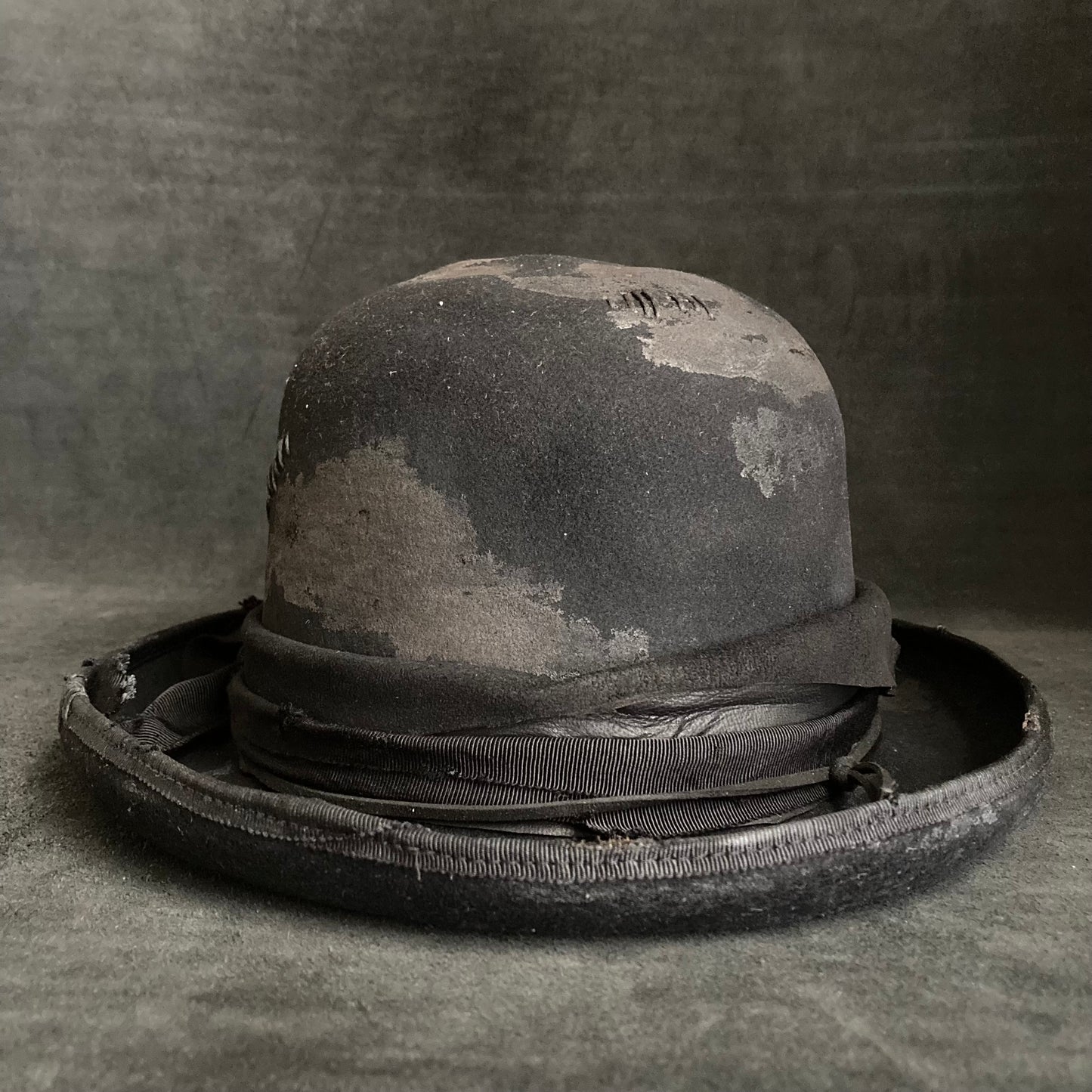 Black stone bowler hat