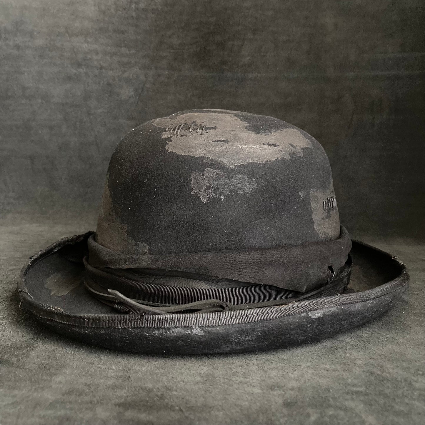 Black stone bowler hat