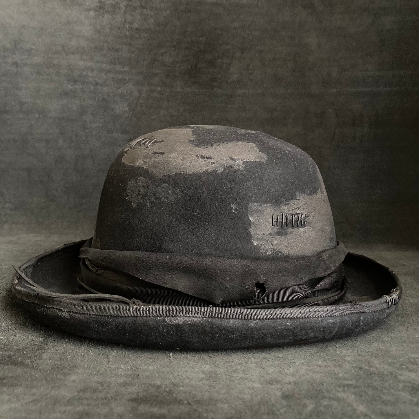 Black stone bowler hat