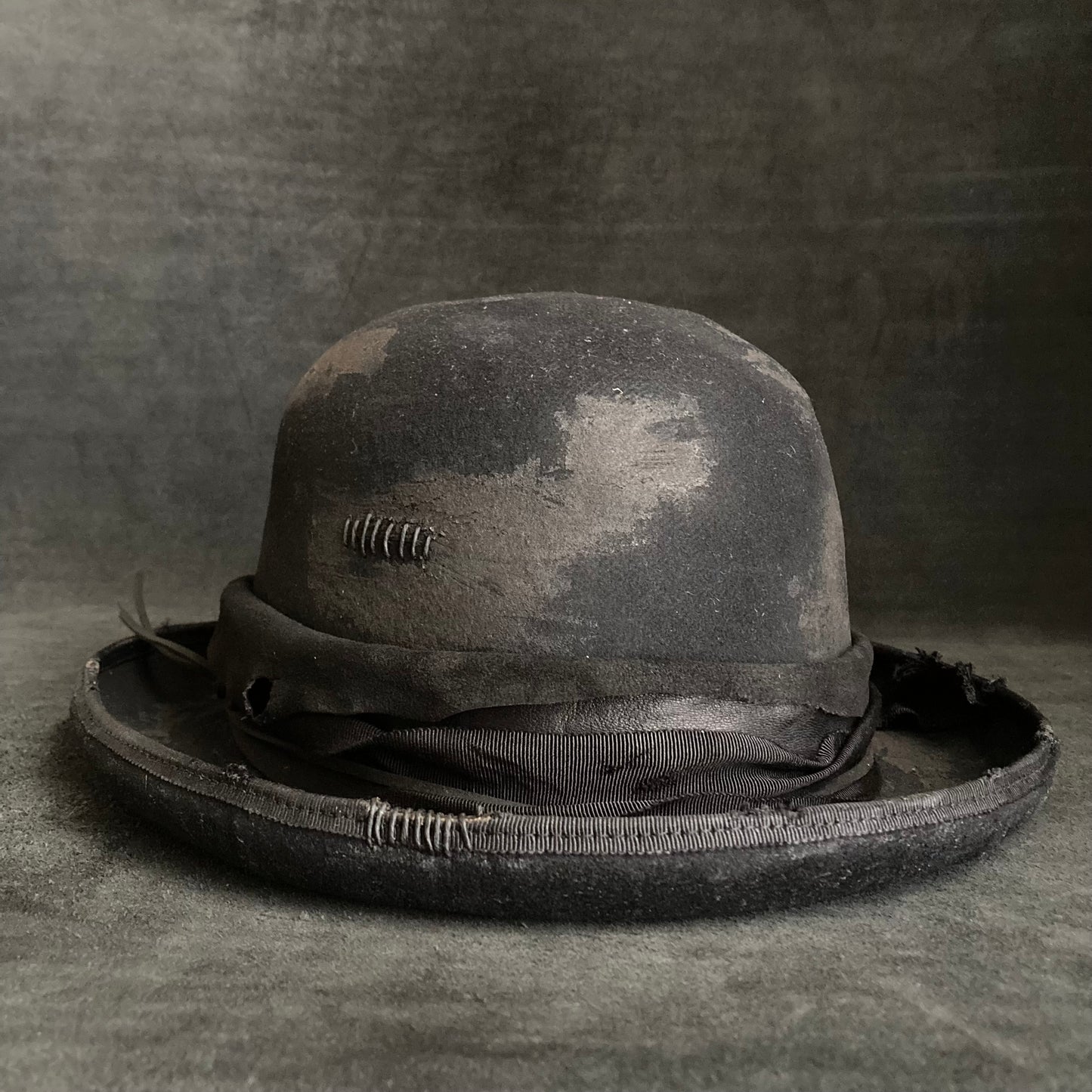 Black stone bowler hat