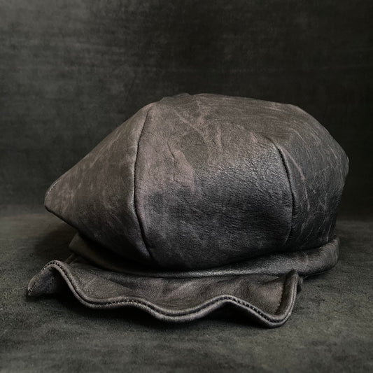 Processed horsehide casquette