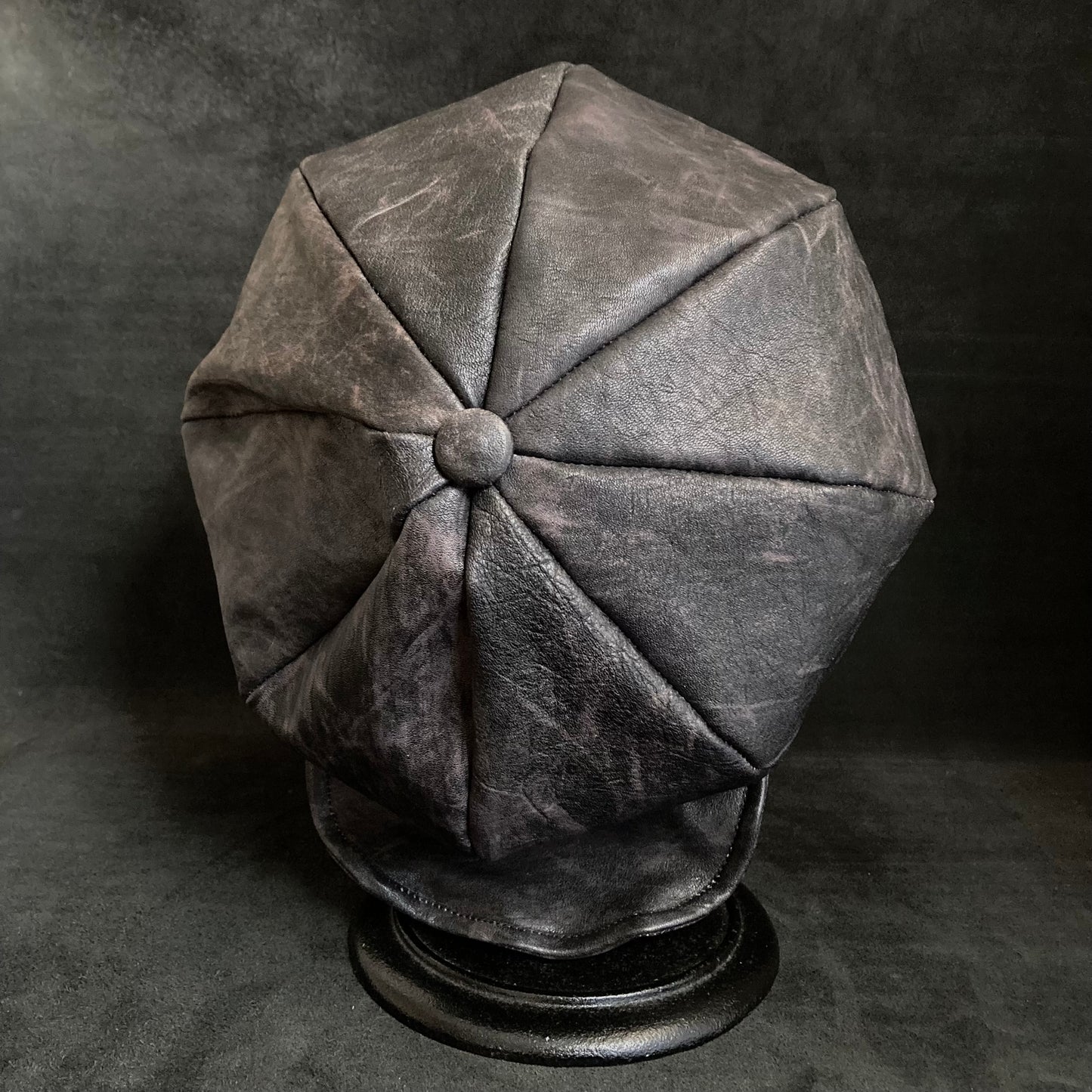 Processed horsehide casquette