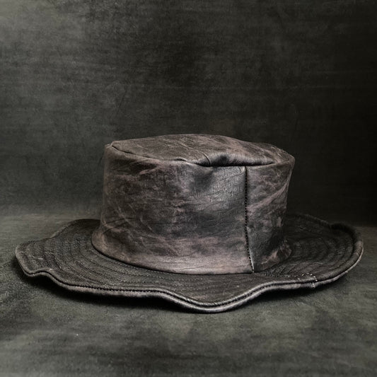 Processed horsehide bucket  hat