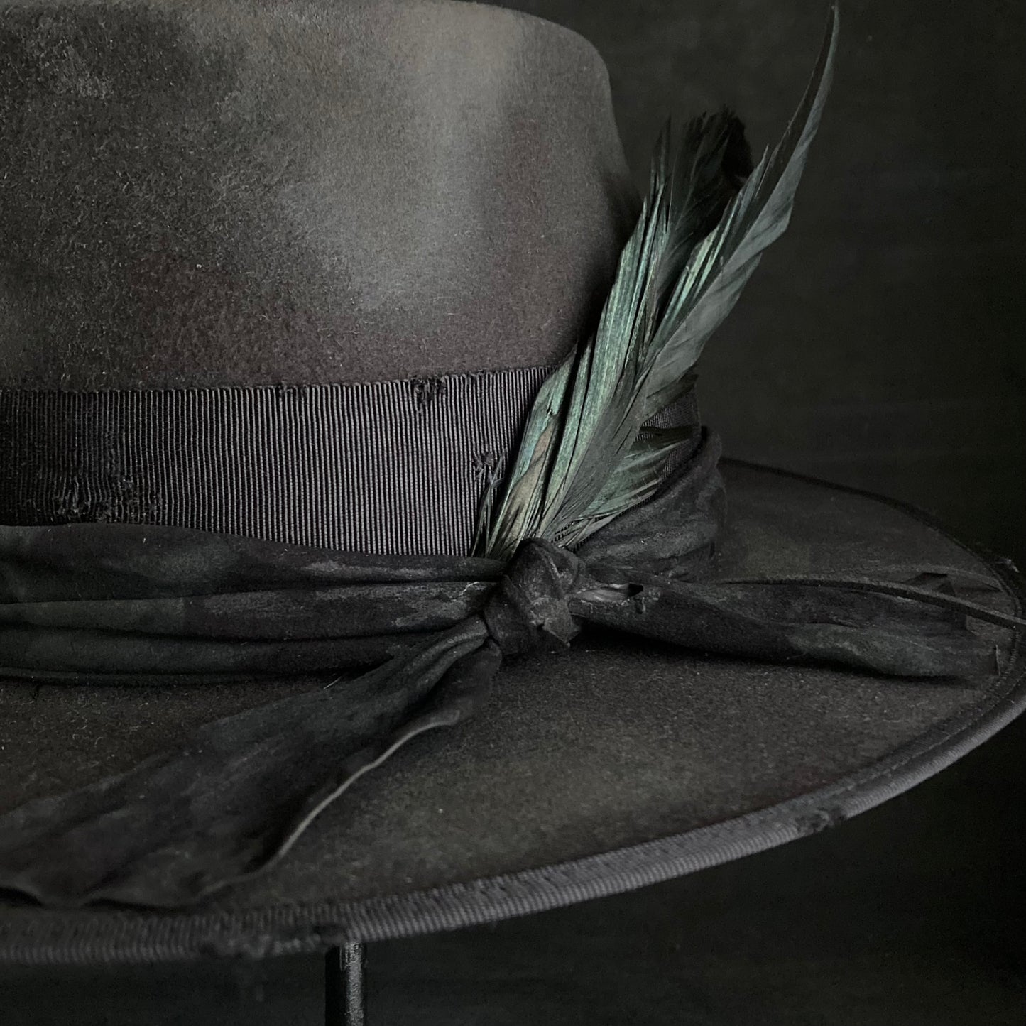 Rhombus burned rabbit hat