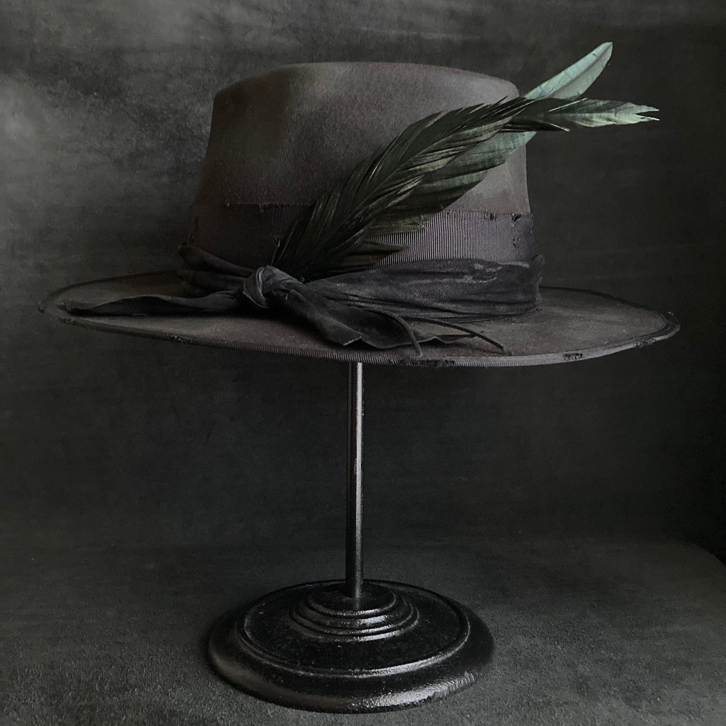 Rhombus burned rabbit hat