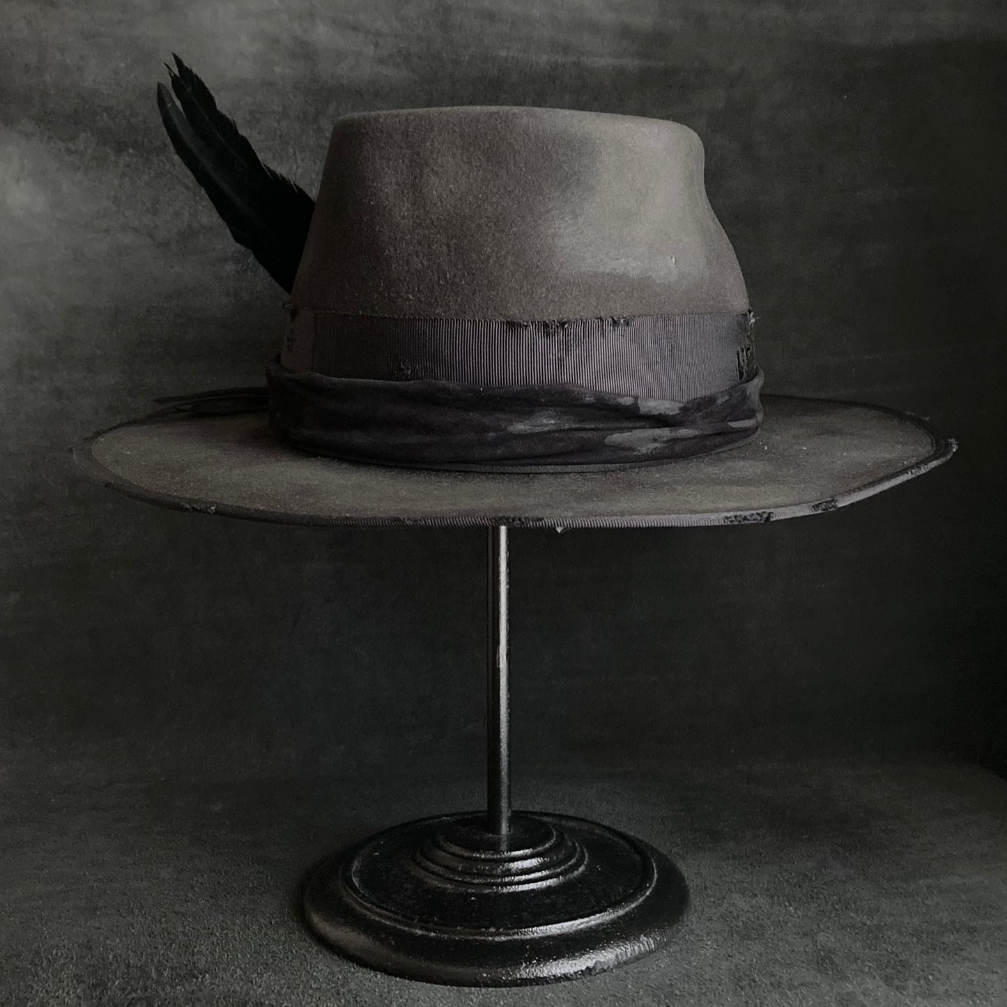 Rhombus burned rabbit hat