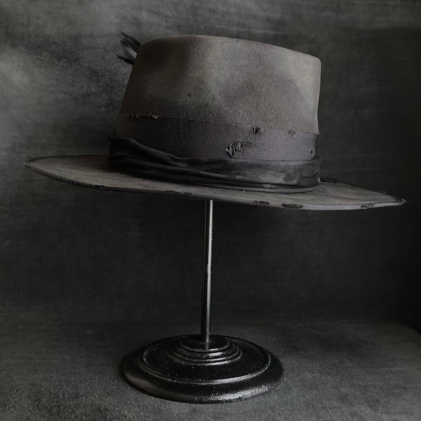 Rhombus burned rabbit hat