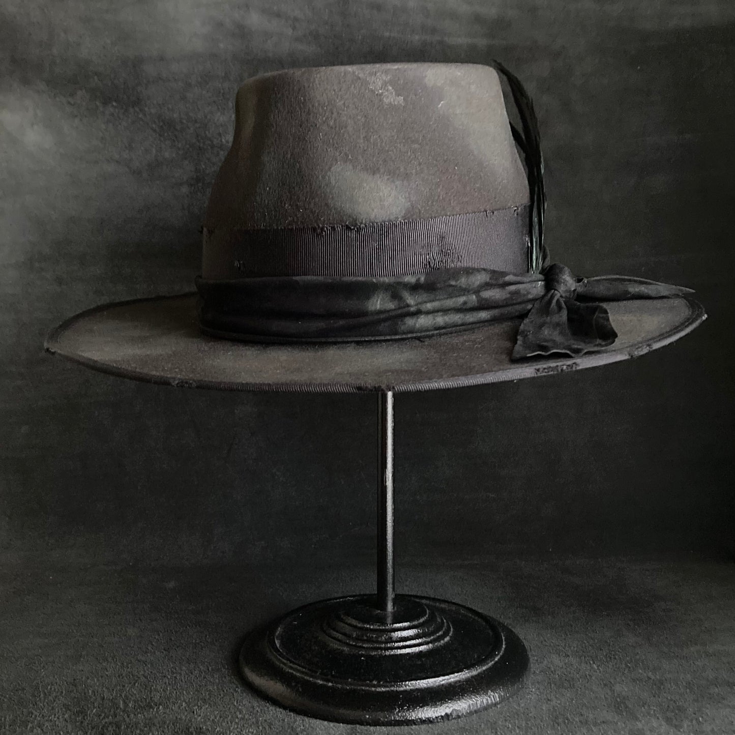 Rhombus burned rabbit hat