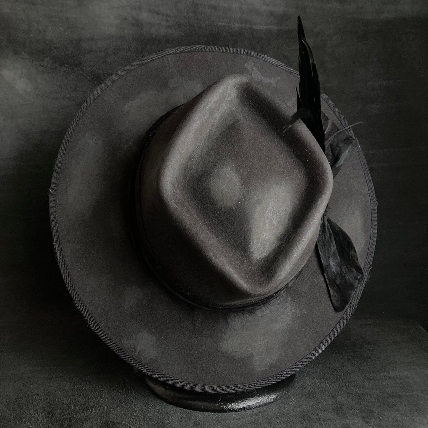 Rhombus burned rabbit hat