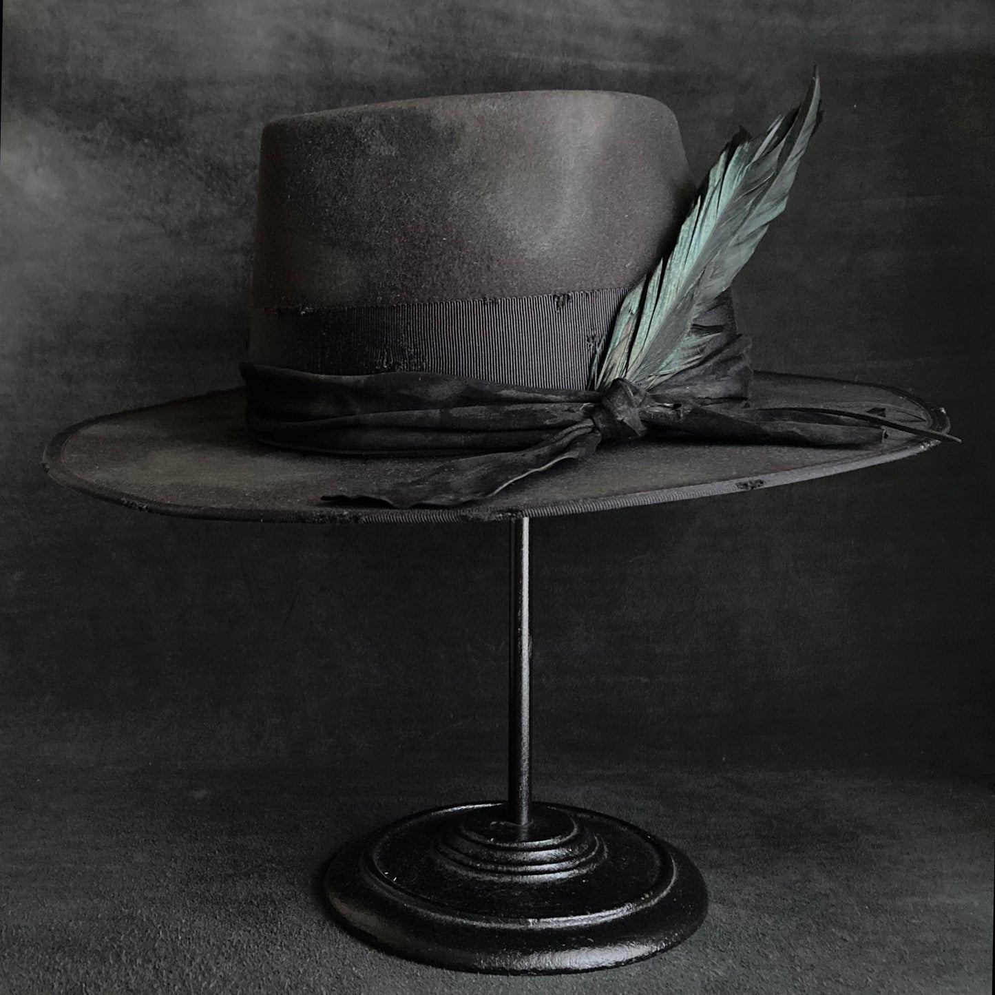 Rhombus burned rabbit hat