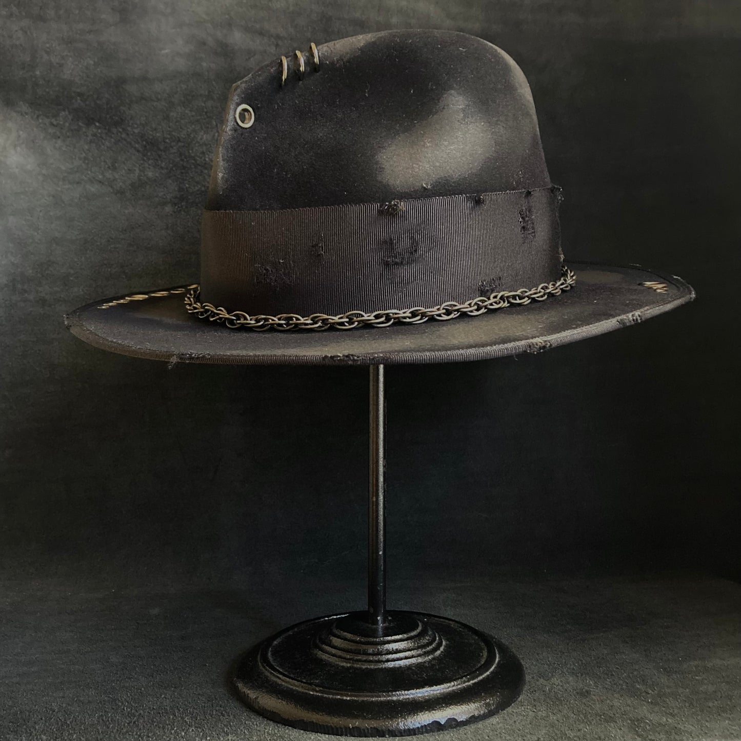 Rebellion eyelet fedora hat