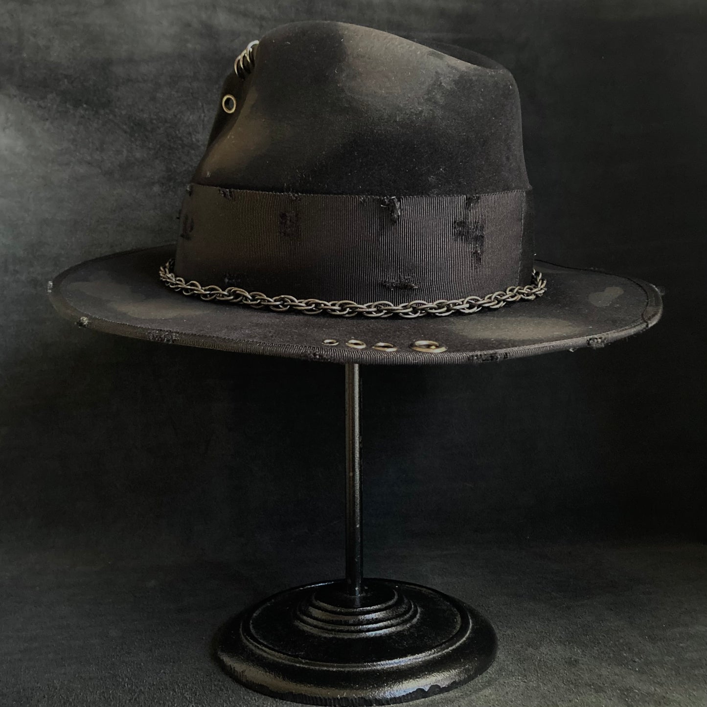 Rebellion eyelet fedora hat