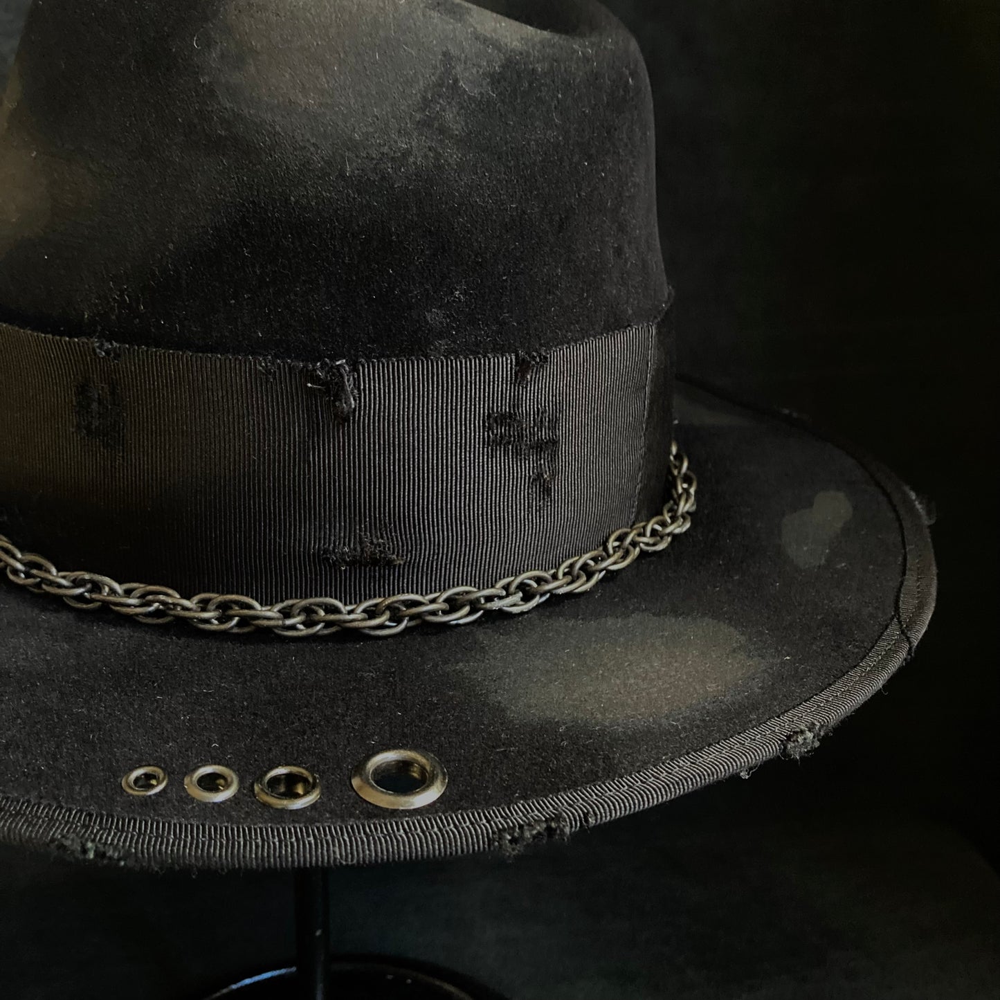 Rebellion eyelet fedora hat