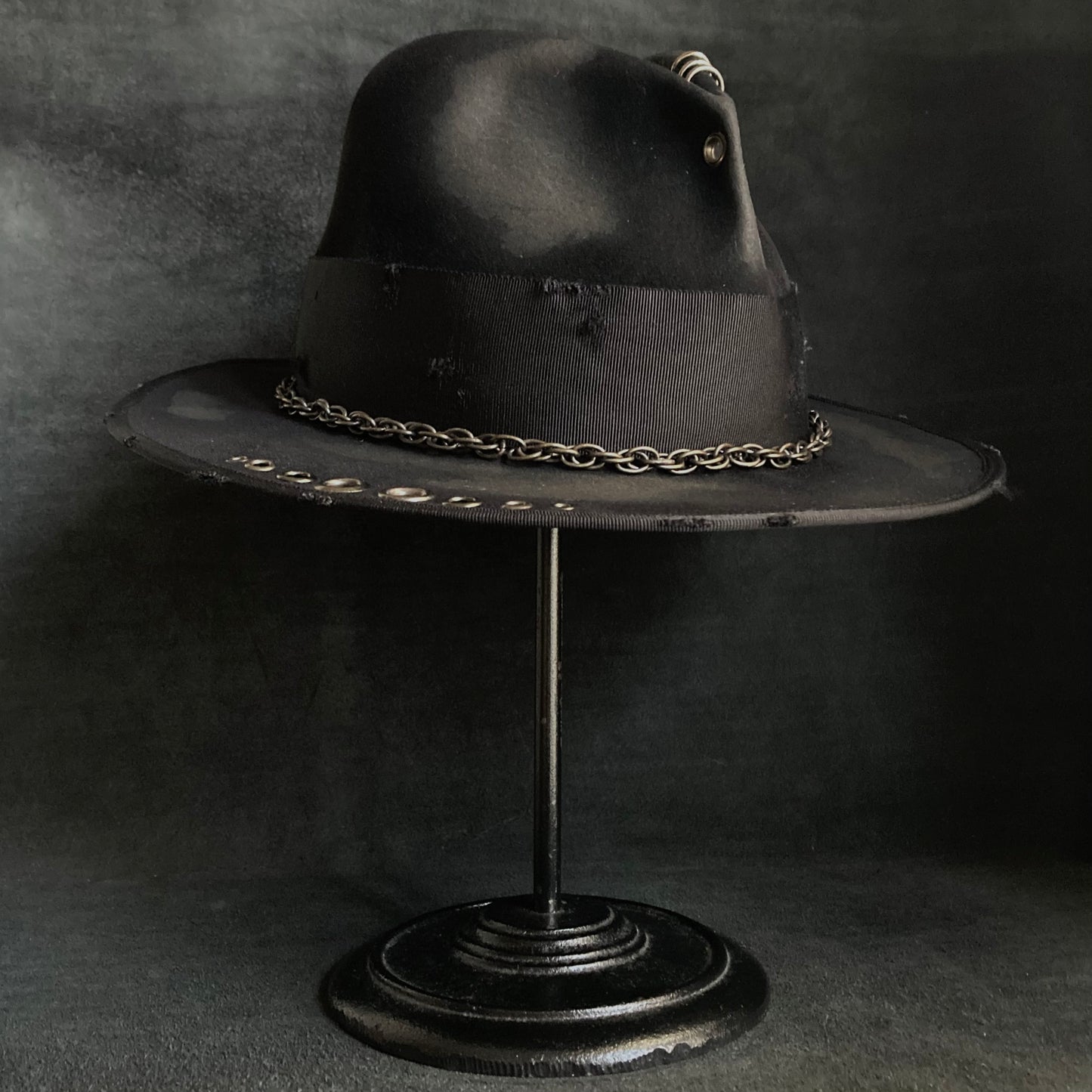 Rebellion eyelet fedora hat