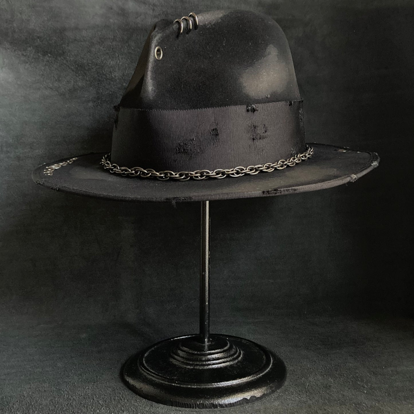 Rebellion eyelet fedora hat