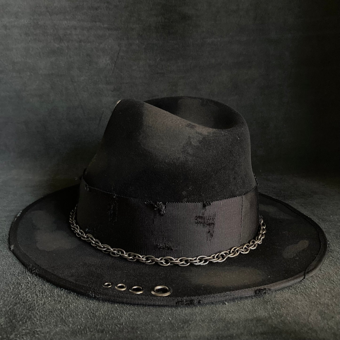 Rebellion eyelet fedora hat