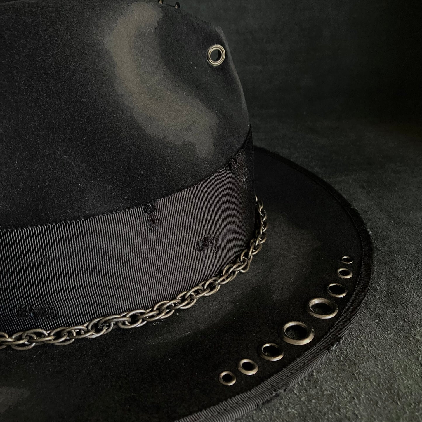 Rebellion eyelet fedora hat