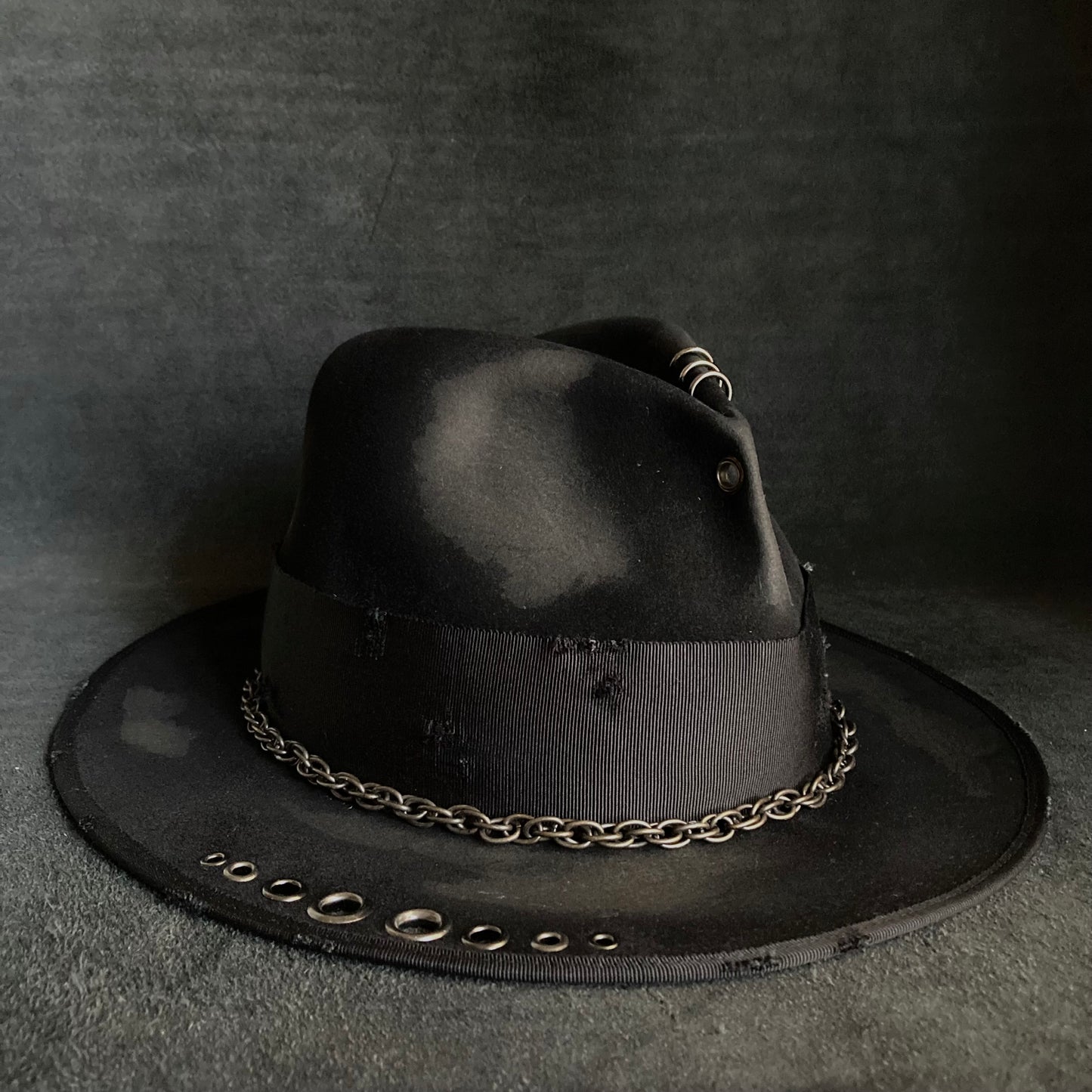 Rebellion eyelet fedora hat
