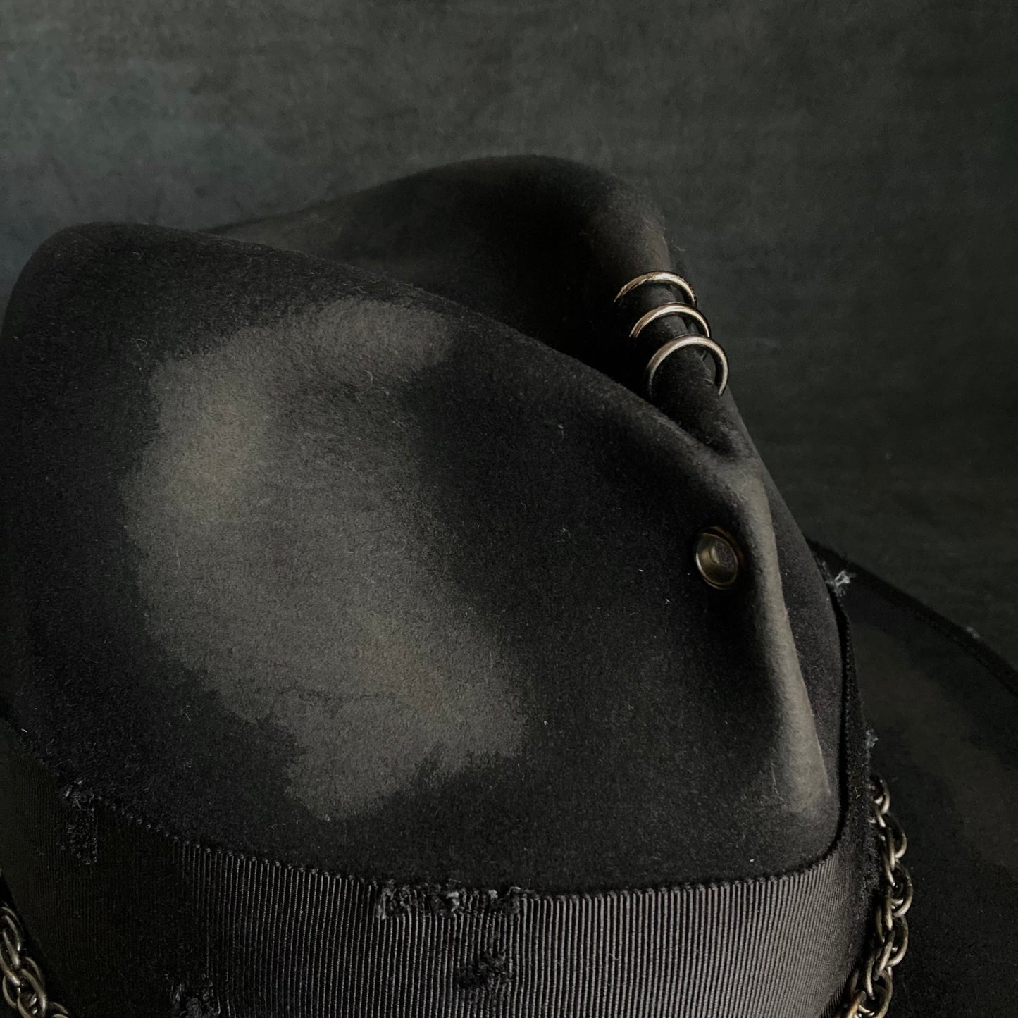Rebellion eyelet fedora hat