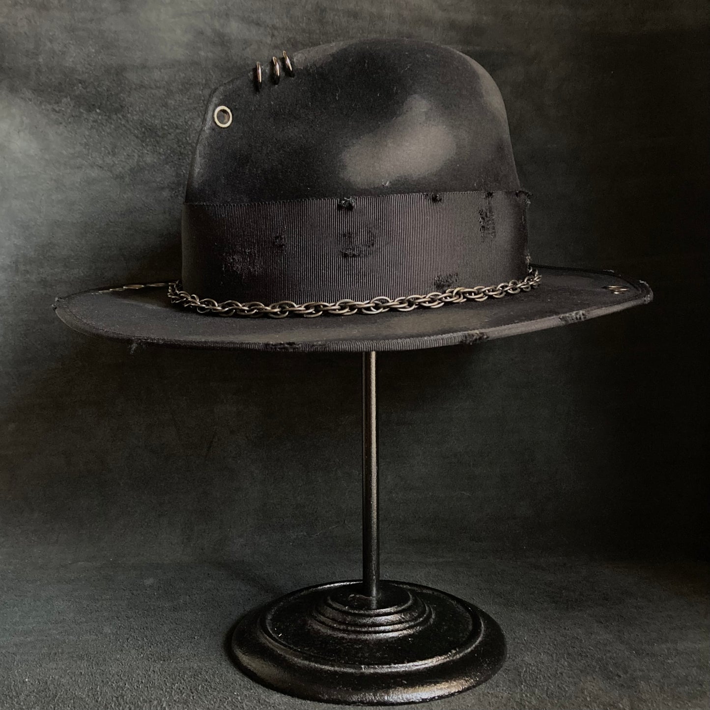 Rebellion eyelet fedora hat