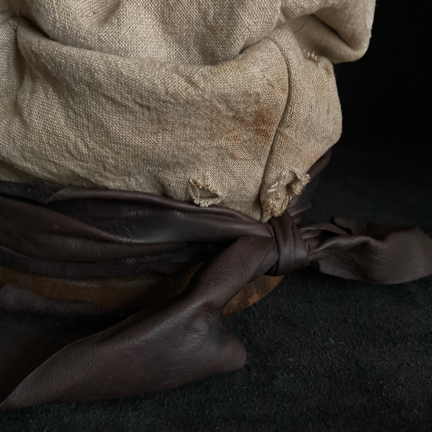 Damage sand ramie martial turn cap