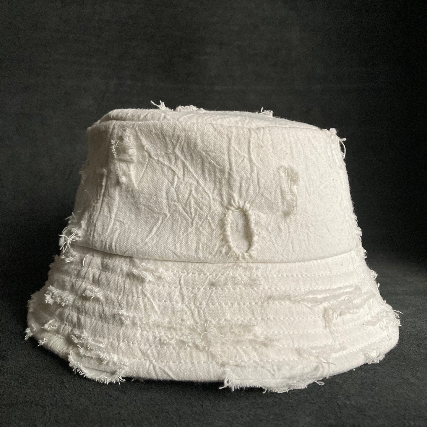 Wrinkled cotton linen white steep bucket