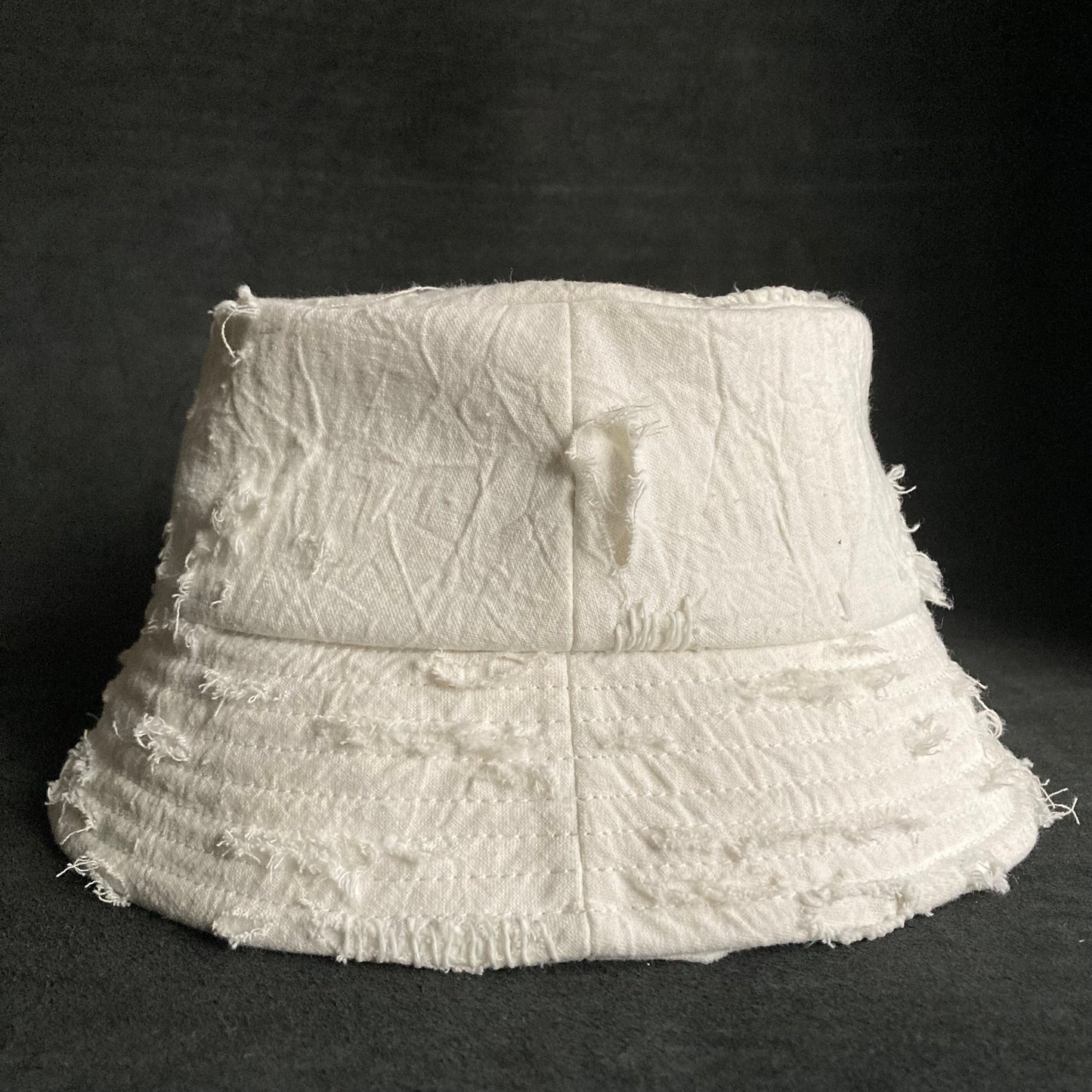 Wrinkled cotton linen white steep bucket