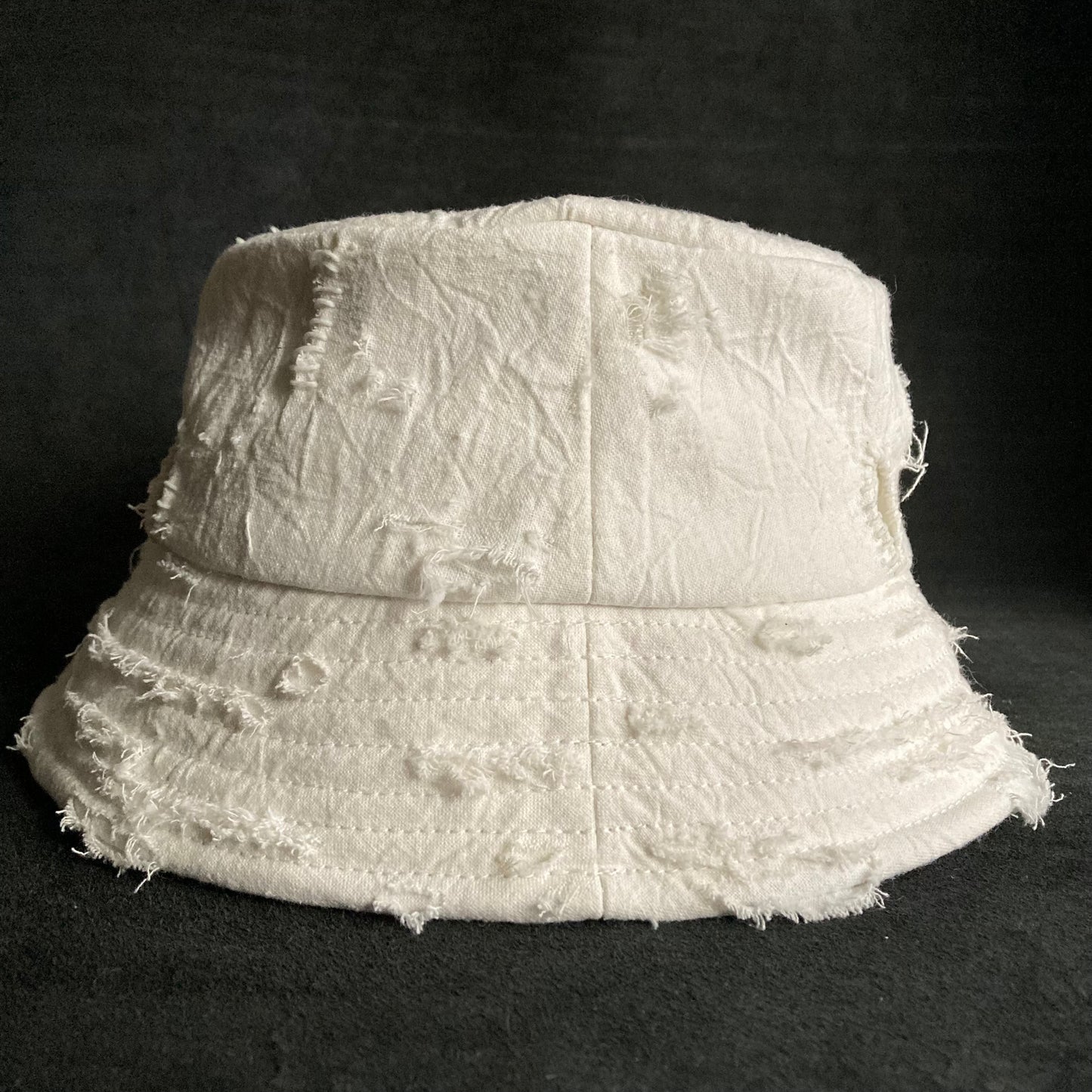 Wrinkled cotton linen white steep bucket