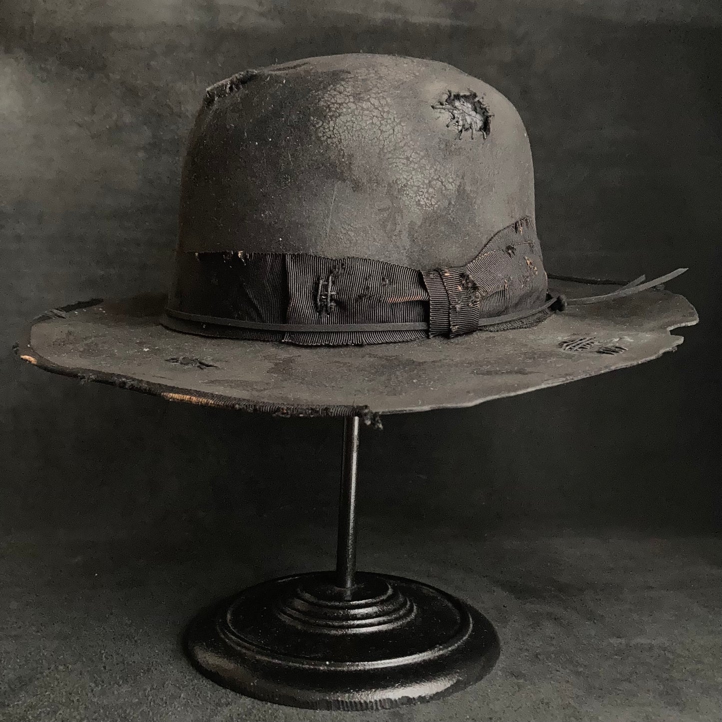 Charcoal decadent bowler hat