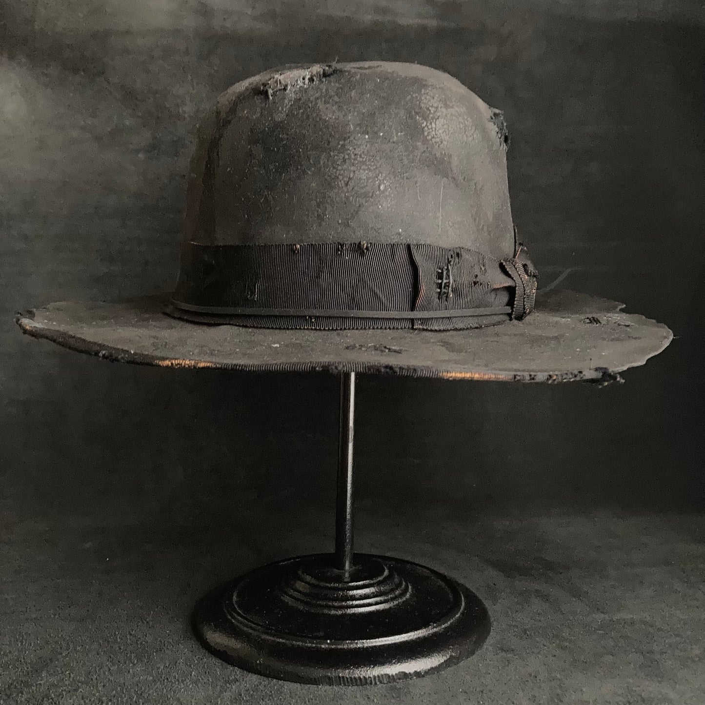 Charcoal decadent bowler hat